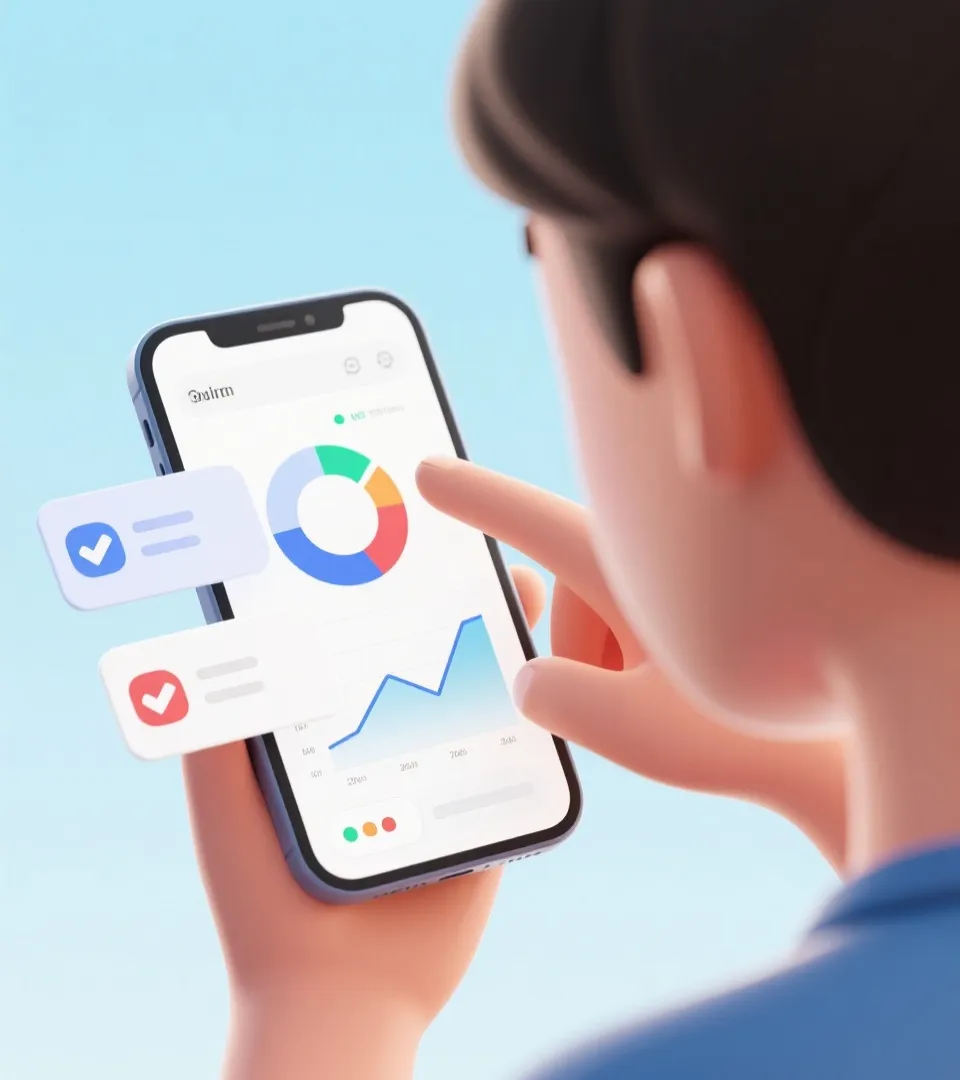 移动端数据查询与提醒示意图